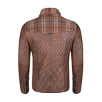 Bartin Leather Jacket // Chestnut (3XL)