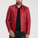Harold Leather Jacket // Red (L)