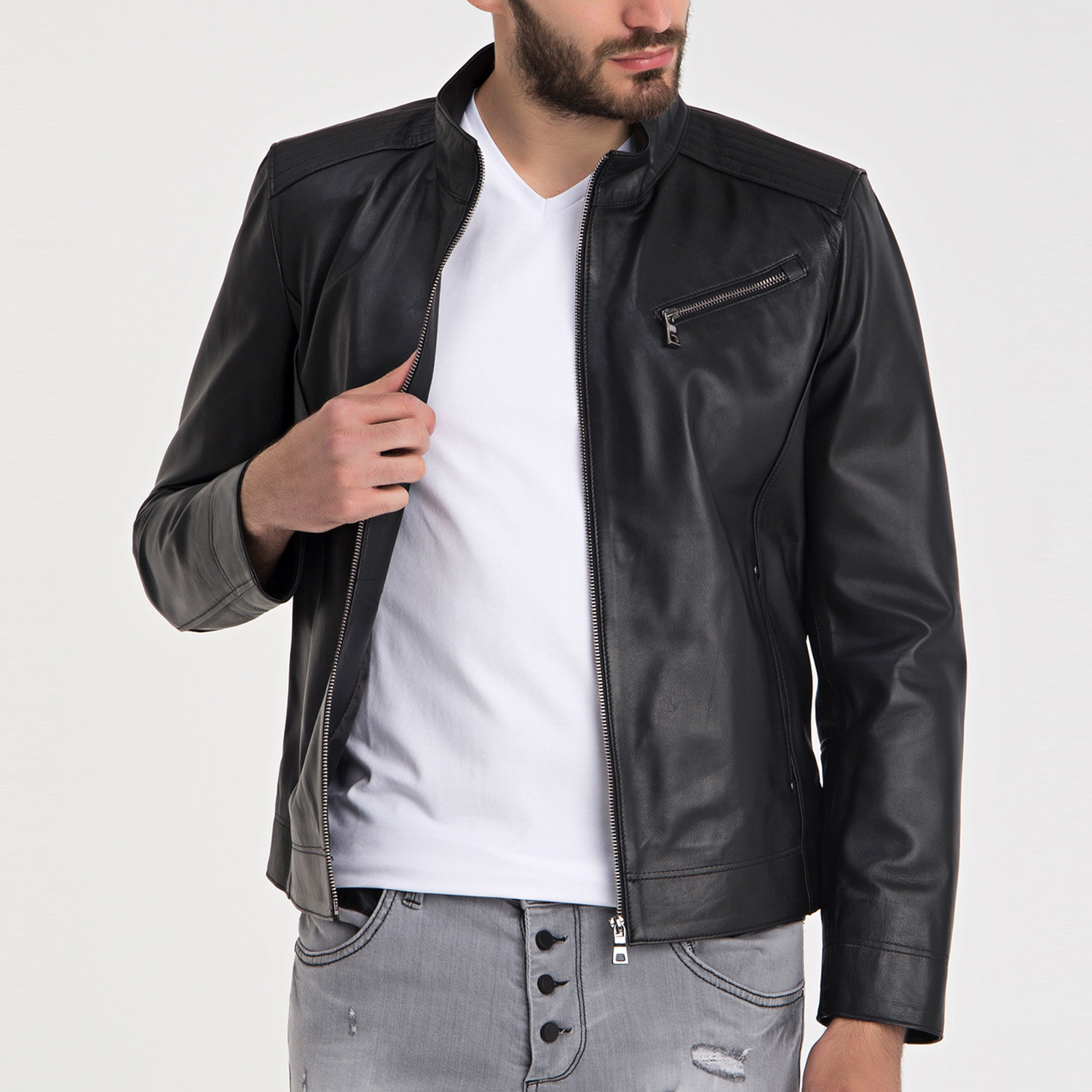 Karamursel Leather Jacket // Black (XL) - Iparelde // Burak & Espana ...