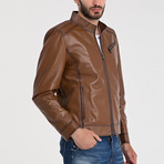 Esteban Leather Jacket // Light Brown (L)