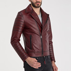 Davis Leather Jacket // Bordeaux (L)