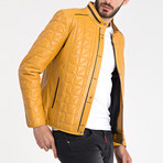 Bilecik Leather Jacket // Yellow (3XL)