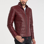 Emirhan Leather Jacket // Bordeaux (3XL)