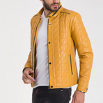 Bilecik Leather Jacket // Yellow (S)