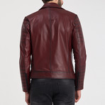 Davis Leather Jacket // Bordeaux (M)