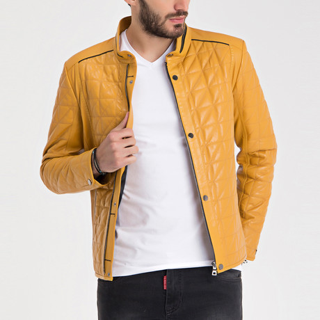 Bilecik Leather Jacket // Yellow (S)