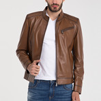 Esteban Leather Jacket // Light Brown (L)