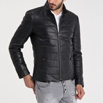 Emirhan Leather Jacket // Black (3XL)