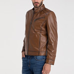 Esteban Leather Jacket // Light Brown (3XL)