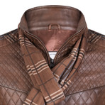 Bartin Leather Jacket // Chestnut (XL)