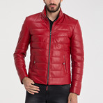 Harold Leather Jacket // Red (2XL)