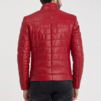 Harold Leather Jacket // Red (L)