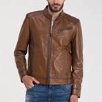 Esteban Leather Jacket // Light Brown (2XL)