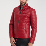 Harold Leather Jacket // Red (3XL)
