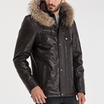 Robert Leather Jacket // Brown (XL)