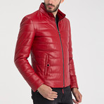 Harold Leather Jacket // Red (M)