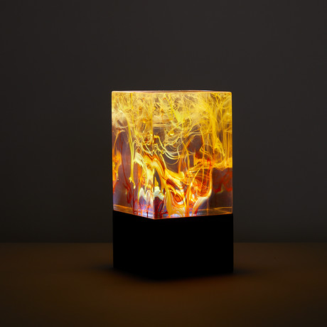 Resin Table Lamp // Fire (Bulb + Base)