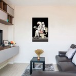 Astronaut On The Toilet // WyattDesign (26"W x 40"H x 1.5"D)