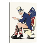 Uncle Sam On The Toilet // WyattDesign (26"W x 40"H x 1.5"D)