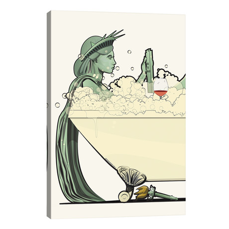 Statue Of Liberty In The Bath // WyattDesign (26"W x 40"H x 1.5"D)