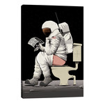 Astronaut On The Toilet // WyattDesign (26"W x 40"H x 1.5"D)