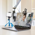 Pictar Home Office Kit // Pictar Smart Lens Wide Angle 18 MM + Splat Flexible Tripod 3N1 Blue + Pictar Smart Light