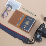 Passport Travel Wallet // Saltwater Stamp (Coffee)