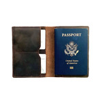 Passport Travel Wallet // Saltwater Stamp (Coffee)