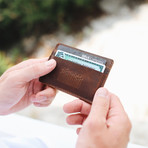 Marlin Ultra Slim Wallet // Surf Mobile Stamp (Coffee)