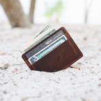 Marlin Ultra Slim Wallet // Surf Mobile Stamp (Coffee)
