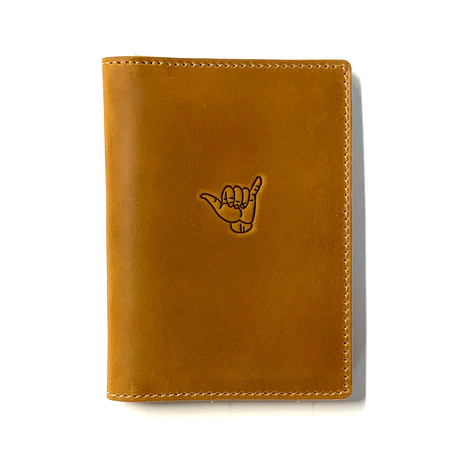 Passport Travel Wallet // Shaka Stamp (Coffee)