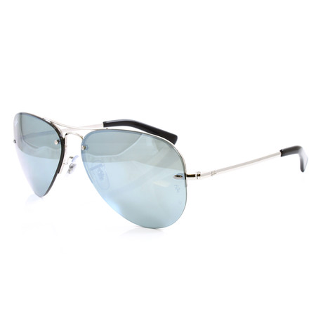 Men's RB3449 00330 Sunglasses // Silver Aviator