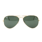 Ray Ban // Unisex // RB3025-L0205-58 Aviator Large Sunglasses // Gold