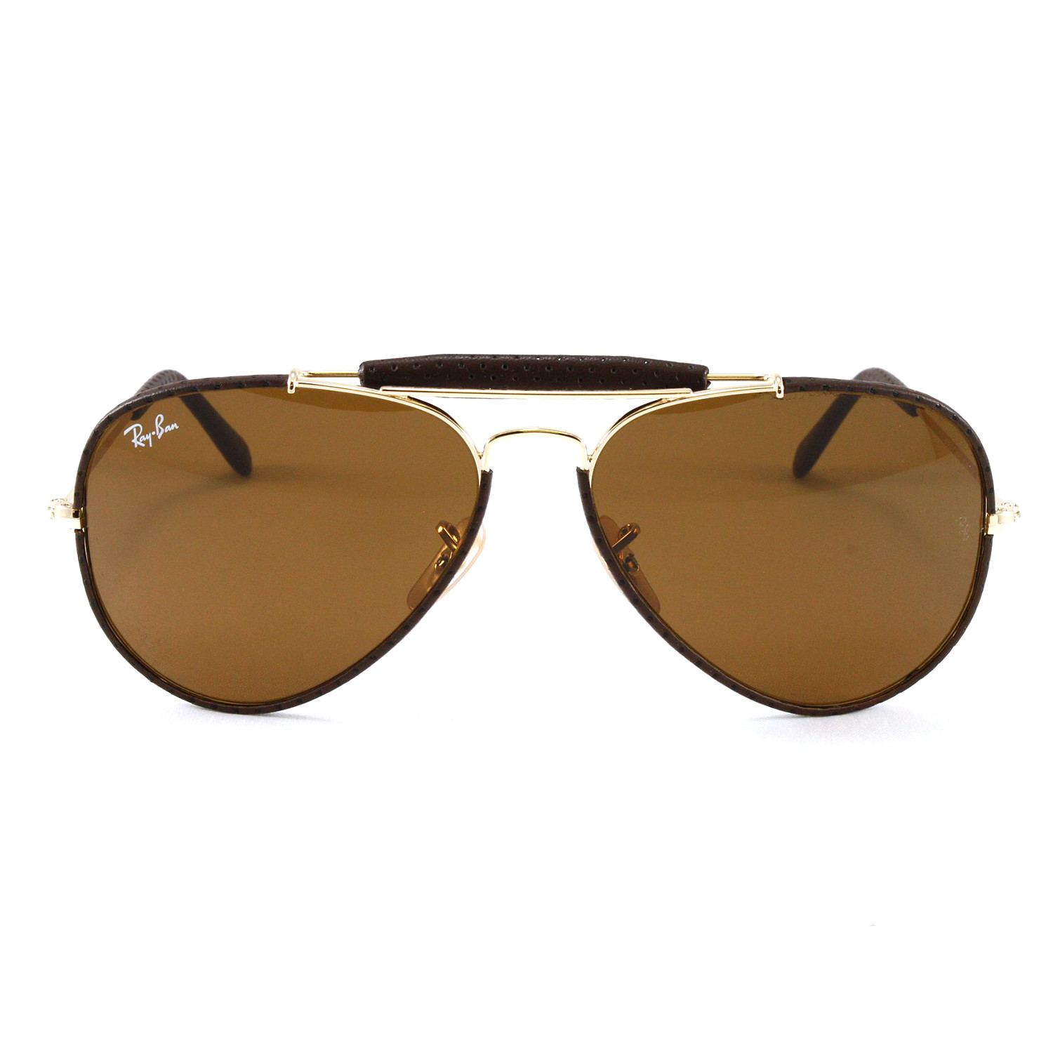 Unisex RB3422Q Aviator Craft 9041 Sunglasses // Leather Brown - Ray-Ban ...