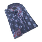 Capri Button-Up Long Sleeve Shirt // Navy (XL)
