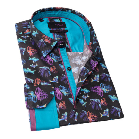 Lionel Button-Up Long Sleeve Shirt // Multicolor (S)