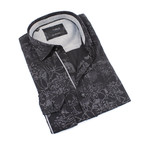 Positano Button-Up Long Sleeve Shirt // Black (3XL)