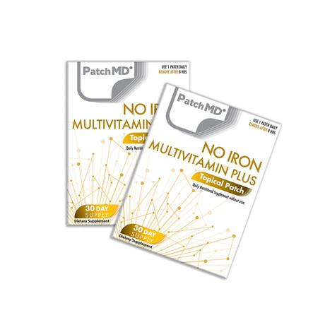 No Iron Multivitamin Plus Topical Patch // 2 Pack