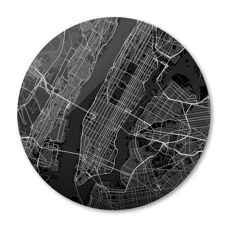 New York City Map Black