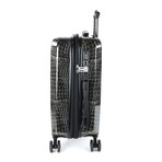 Classic Logo Crocodile Print Carry-On Luggage // Black