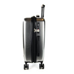 Carbon Fiber Print Carry-On Luggage // Gray