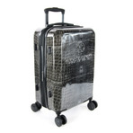 Classic Logo Crocodile Print Carry-On Luggage // Black