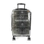 Classic Logo Crocodile Print Carry-On Luggage // Black