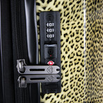 Classic Logo Leopard Print Carry-On Luggage // Cheetah