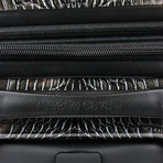 Classic Logo Crocodile Print Carry-On Luggage // Black