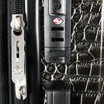 Classic Logo Crocodile Print Carry-On Luggage // Black