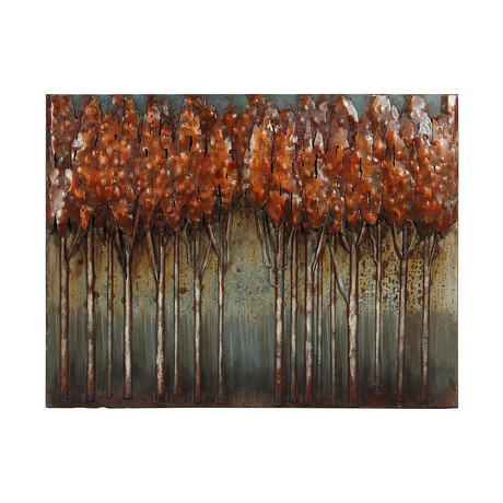 Sunset Ground // Mixed Media Iron Hand Painted Dimensional Wall Art