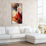 Flamenco // Mixed Media Iron Hand Painted Dimensional Wall Art