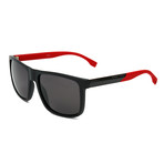 Men's 0879 Polarized Sunglasses // Matte Black + Carbon Red