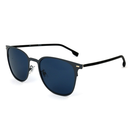 Men's 1025 Sunglasses V1 // Matte Dark Gray + Blue